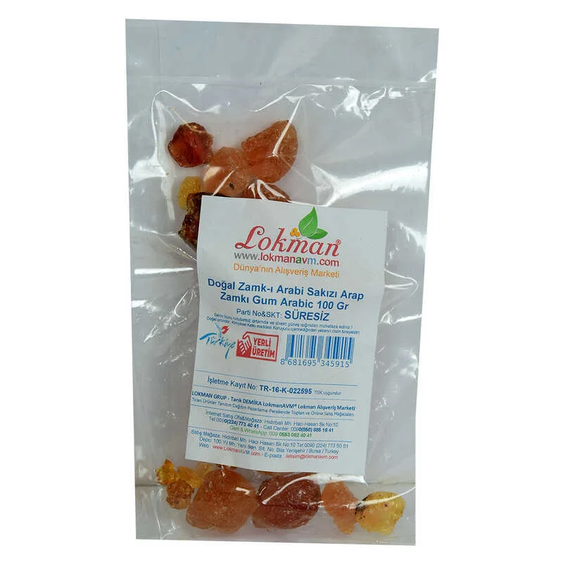 Arap Zaı Za-ı Arabi Sakızı Doğal Gum Arabic 100 Gr Paket