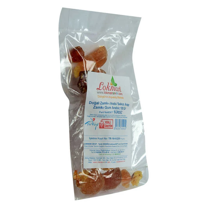 Arap Zaı Za-ı Arabi Sakızı Doğal Gum Arabic 100 Gr Paket
