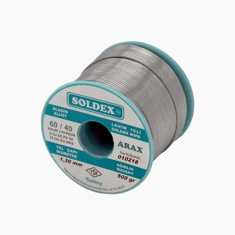 Arax 60-40 Lehim Teli 500 Gr 1.6 Mm - Sn:60 / Pb:40 Arax 60-40 Lehim Teli 500 Gr 1.6 Mm - Sn:60 / Pb:40