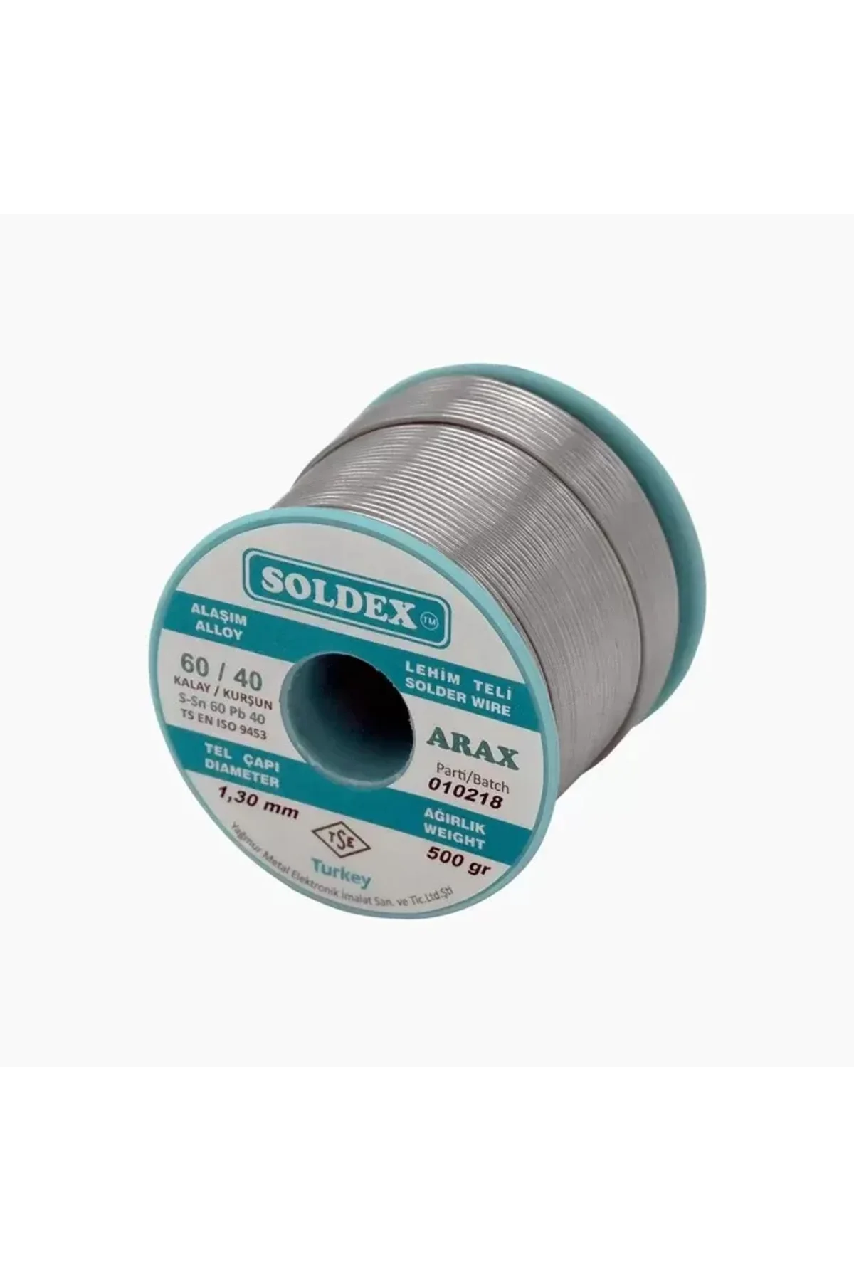 Arax 60-40 Lehim Teli 500 Gr 1 Mm - Sn:60 / Pb:40
