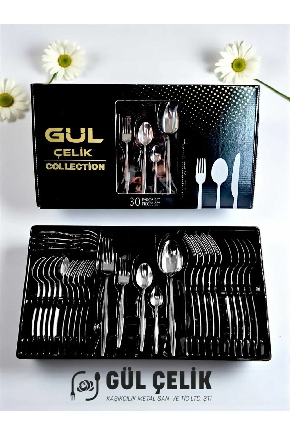 arça 6 Kişilik Çatal Kaşık Takımı Sivri Model Kutulu Ürün