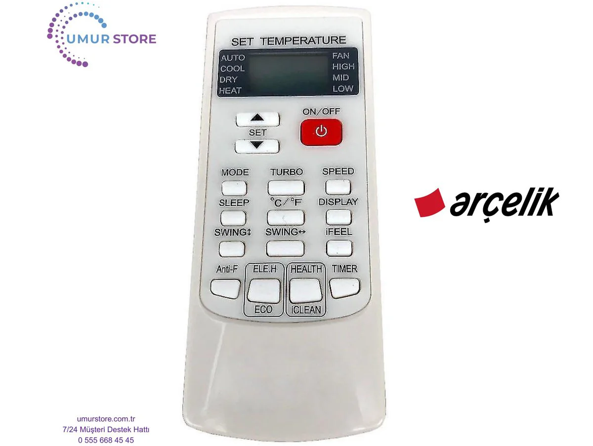 Arçelik AECCA480 Uyumlu Kaset Tipi Klima Kumandası