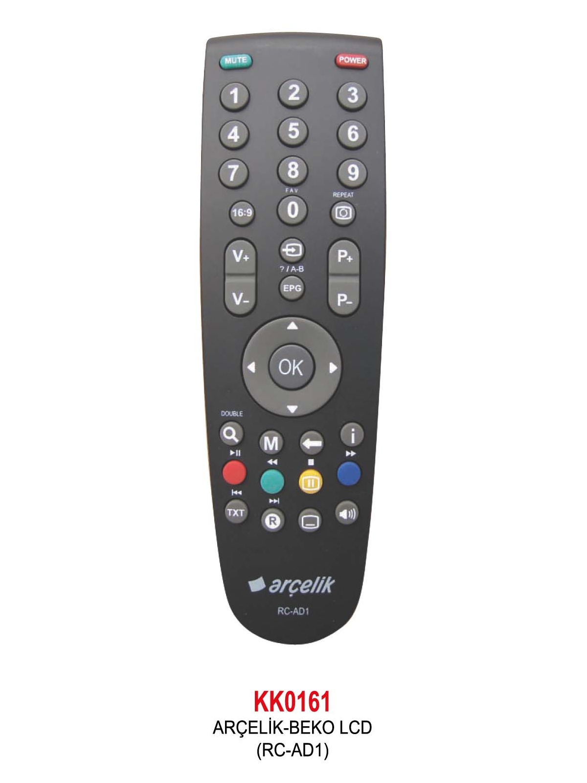 ARÇELİK - BEKO LCD (RC-AD1) KUMANDA