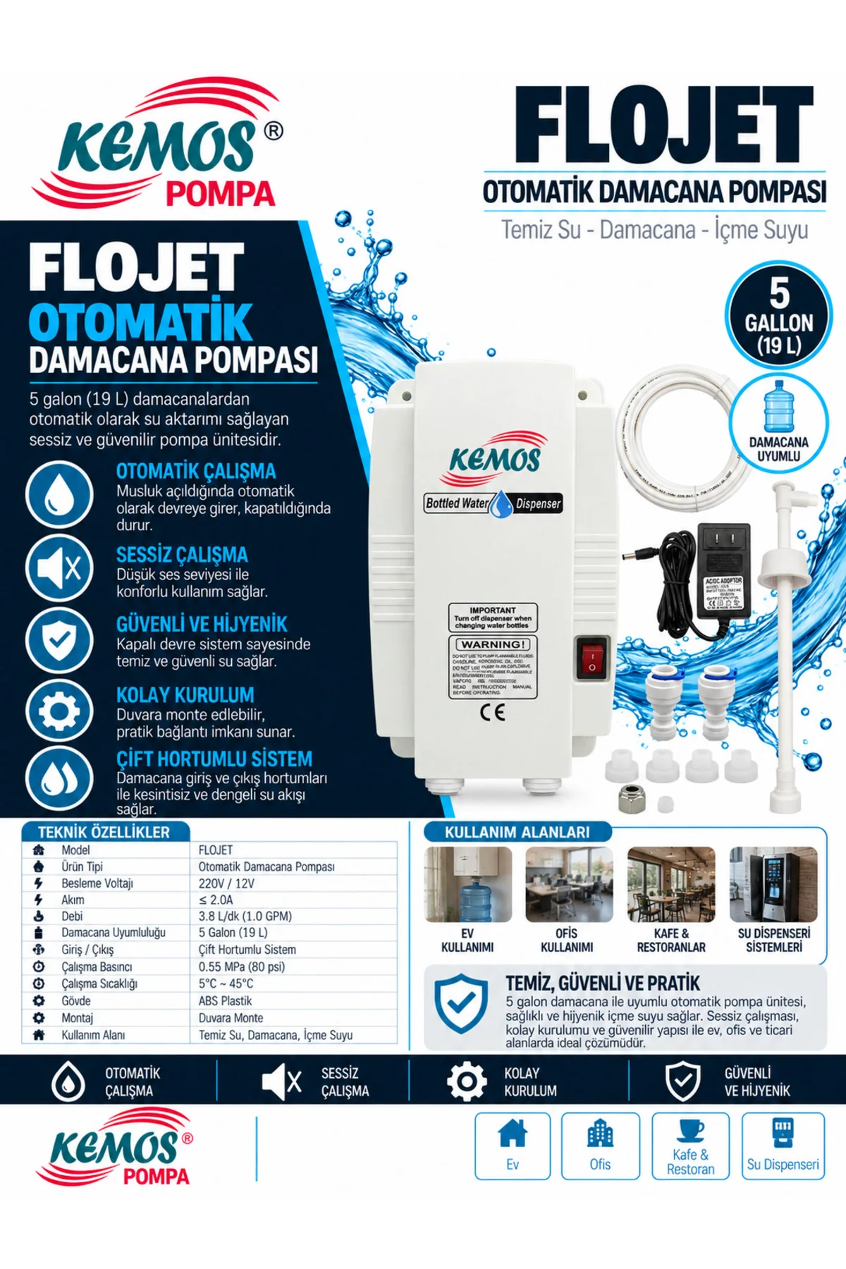Arçelik Flojet Buzdolabı, Sebil Ve Su Pompası (bottled Water Dispensing System) Arçelik Flojet Buzdolabı, Sebil Ve Su Pompası (bottled Water Dispensing System)