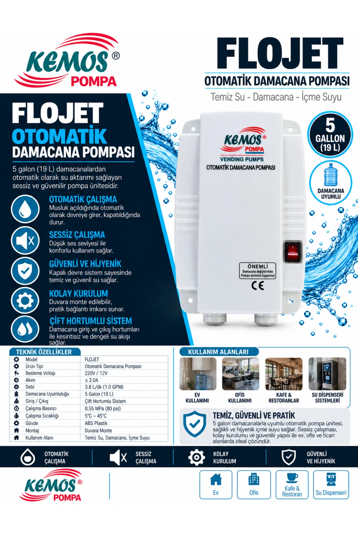 Arçelik Flojet Buzdolabı, Sebil Ve Su Pompası (bottled Water Dispensing System) Arçelik Flojet Buzdolabı, Sebil Ve Su Pompası (bottled Water Dispensing System)