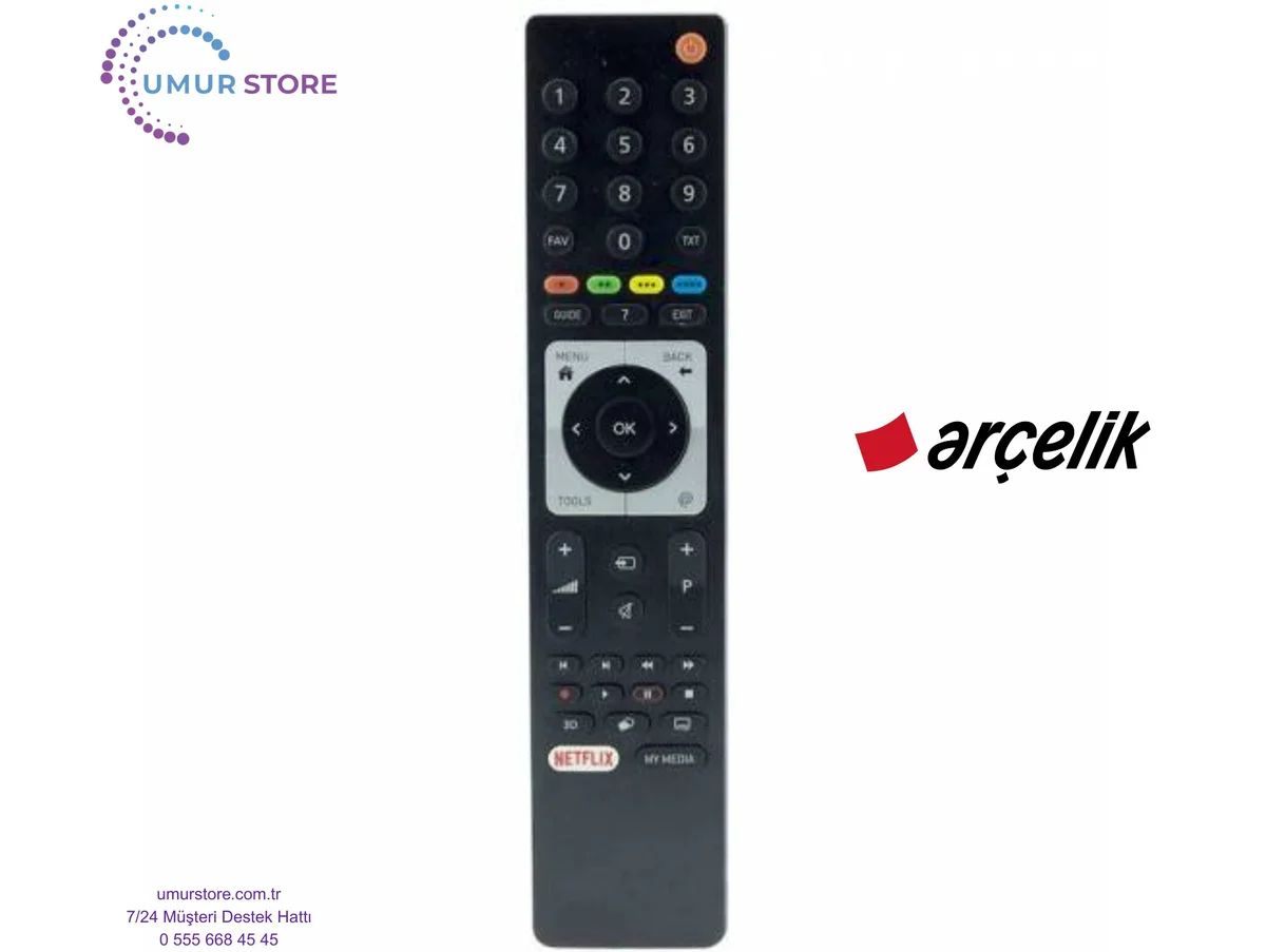 Arçelik İle Uyumlu A49l-9672-5w Smart Led TV Kumandası Arçelik İle Uyumlu A49l-9672-5w Smart Led TV Kumandası