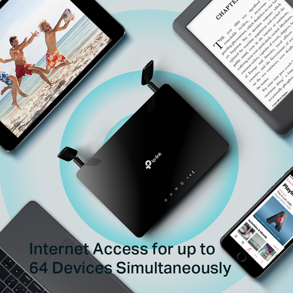 Tp-Link Archer Mr400 Ac1200 4Port A.Point/Router