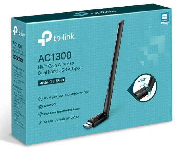 Archer T3U Plus 1300Mbps Kablosuz Dual Band USB Adaptör - AC1300 WiFi Adaptör Fiyatı, Yorumları ve Özellikleri