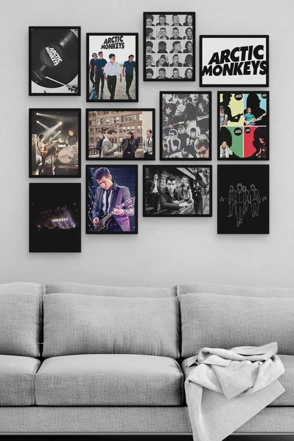 Arctic Monkeys 12 Parça Ahşap Mdf Tablo