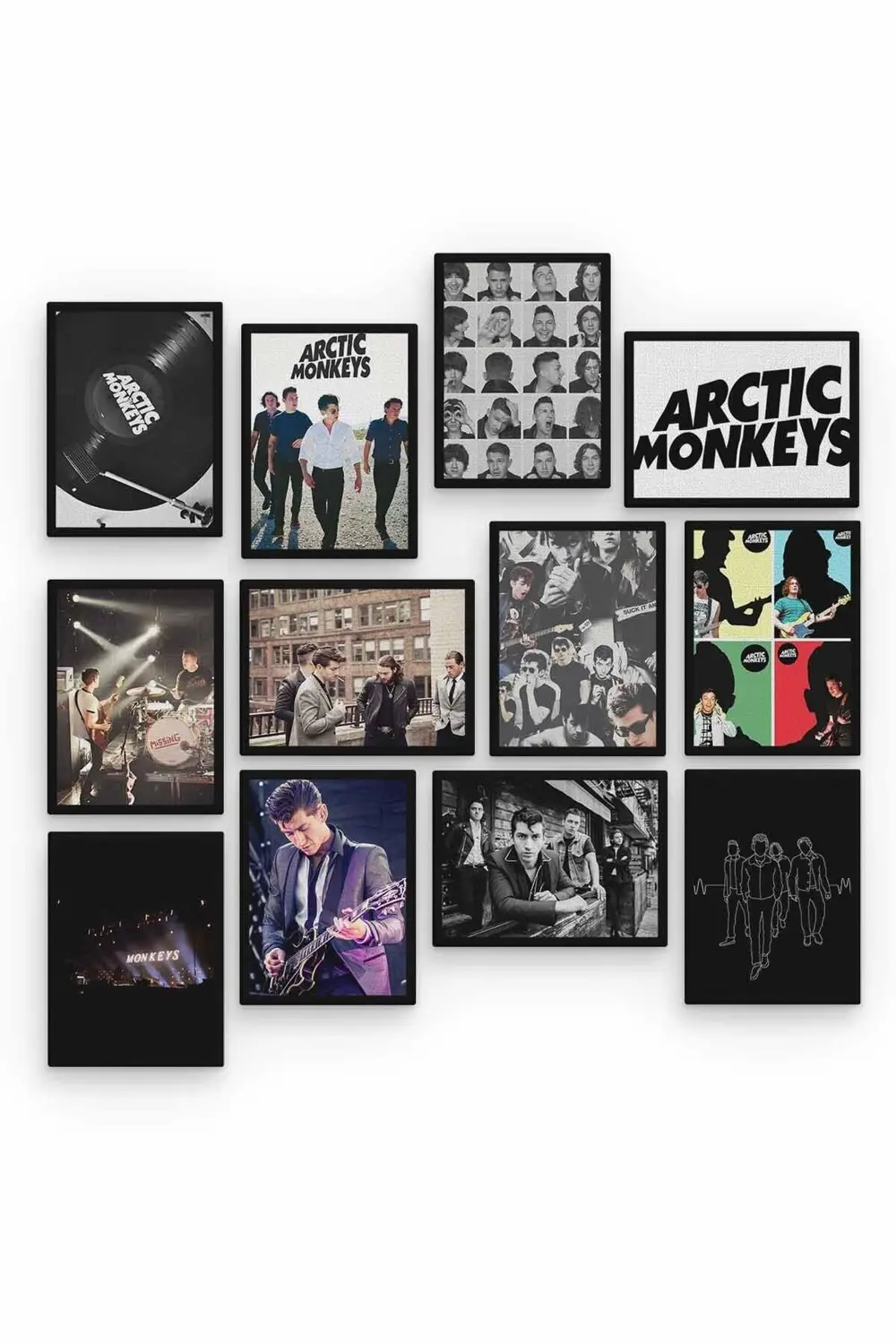 Arctic Monkeys 12 Parça Ahşap Mdf Tablo