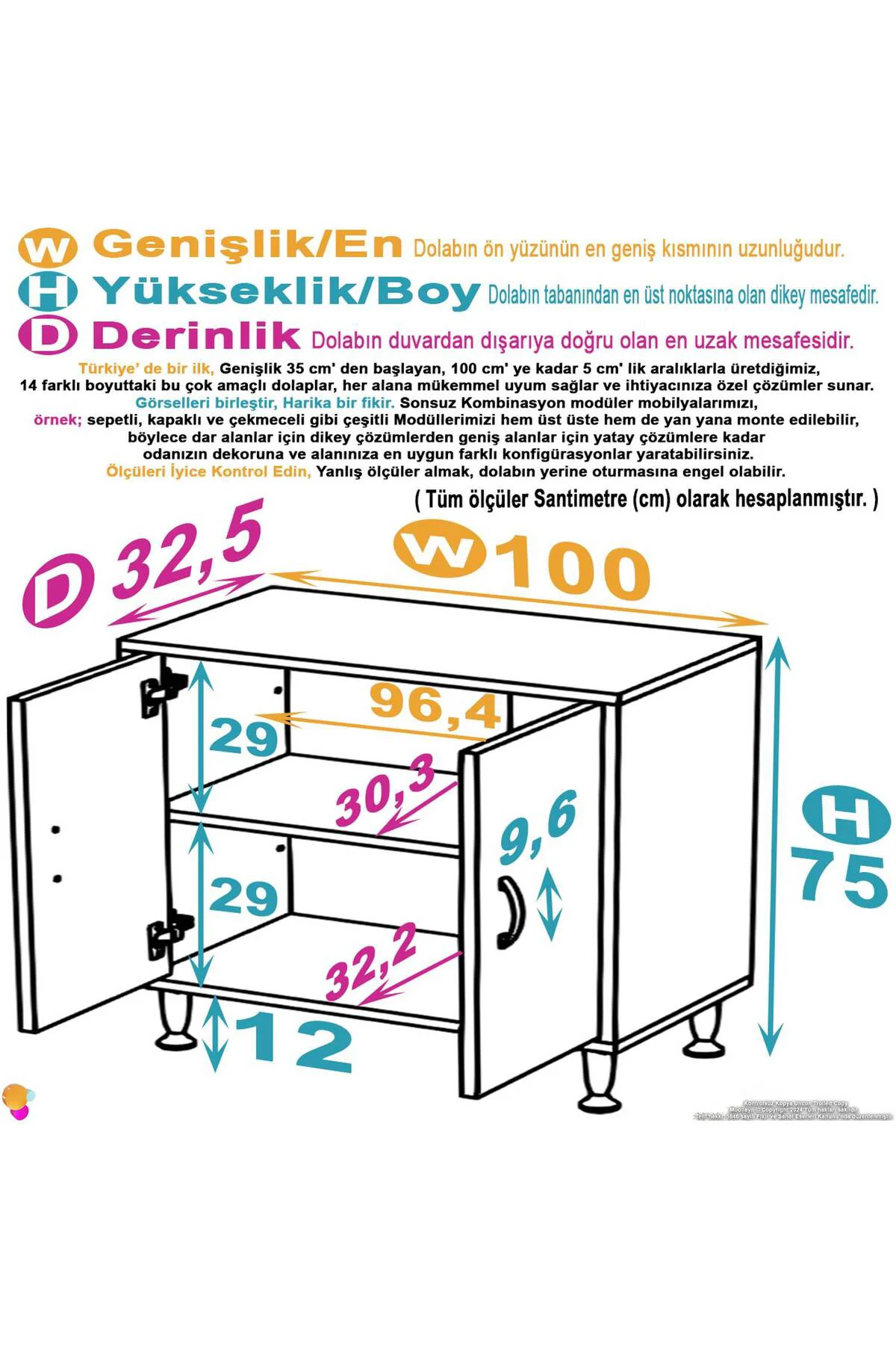 Arden 100 cm Beyaz 2 Bölmeli Banyo Düzenleyici Dolap 1 Raflı Çok Arden 100 cm Beyaz 2 Bölmeli Banyo Düzenleyici Dolap 1 Raflı Çok