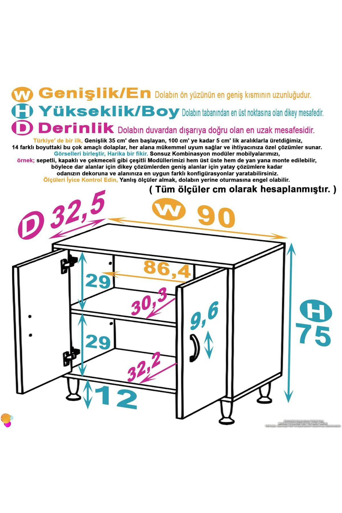 Arden 90 cm Beyaz 2 Bölmeli Banyo Düzenleyici Dolap 1 Raflı Çok A Arden 90 cm Beyaz 2 Bölmeli Banyo Düzenleyici Dolap 1 Raflı Çok A