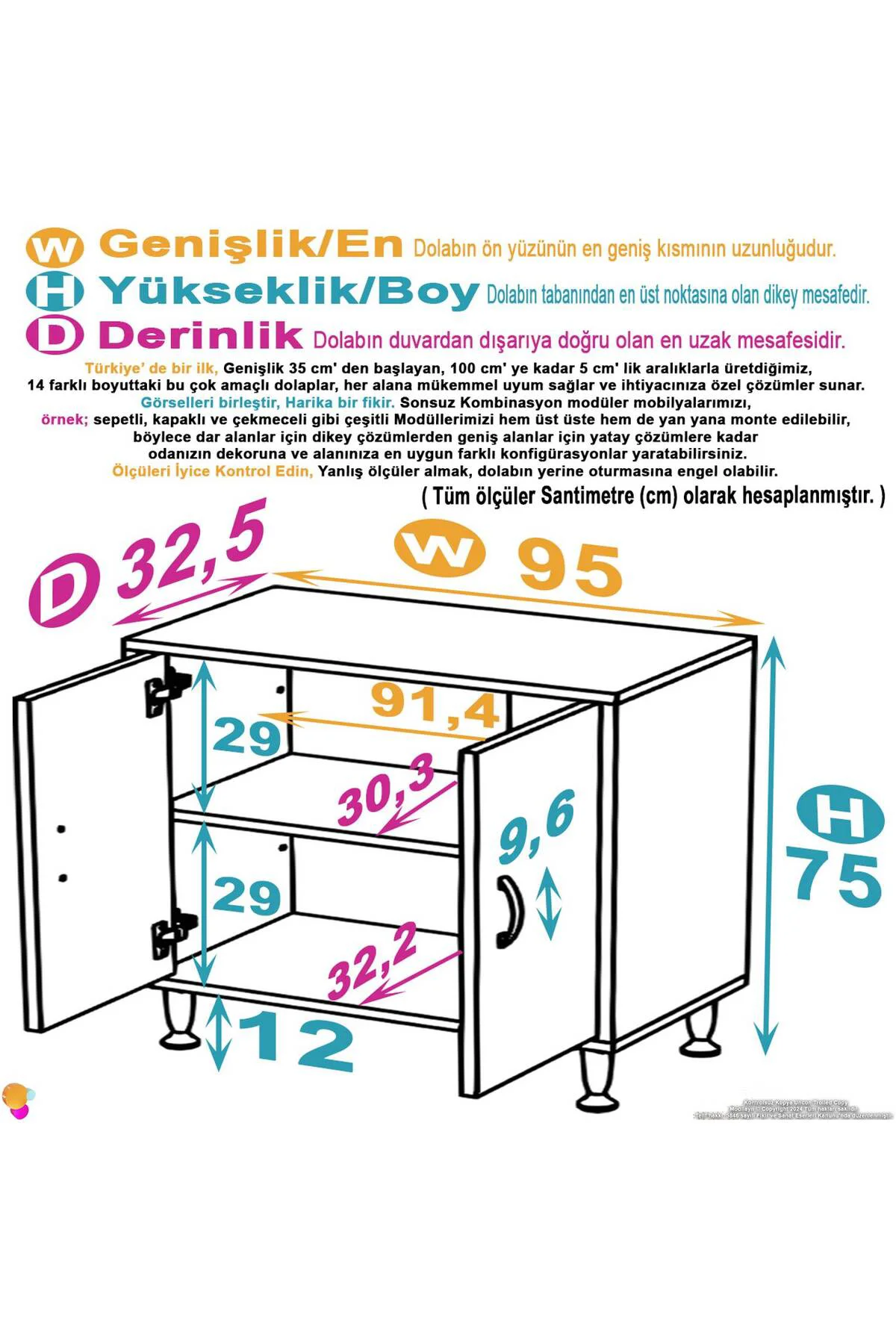 Arden 95 cm Beyaz 2 Bölmeli Banyo Düzenleyici Dolap 1 Raflı Çok A Arden 95 cm Beyaz 2 Bölmeli Banyo Düzenleyici Dolap 1 Raflı Çok A