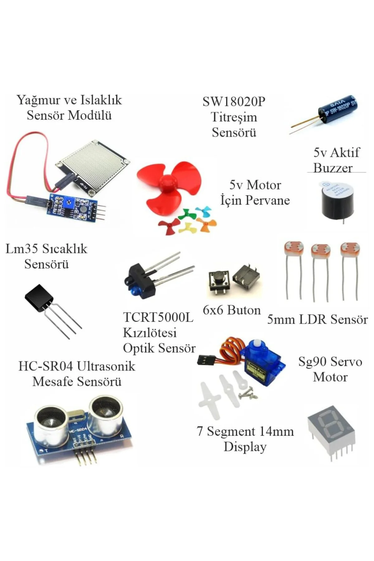 Arduino ile Uyumlu Öğreniyorum Seti - UNO R3 (CH340 Çip) - 46 Çeş