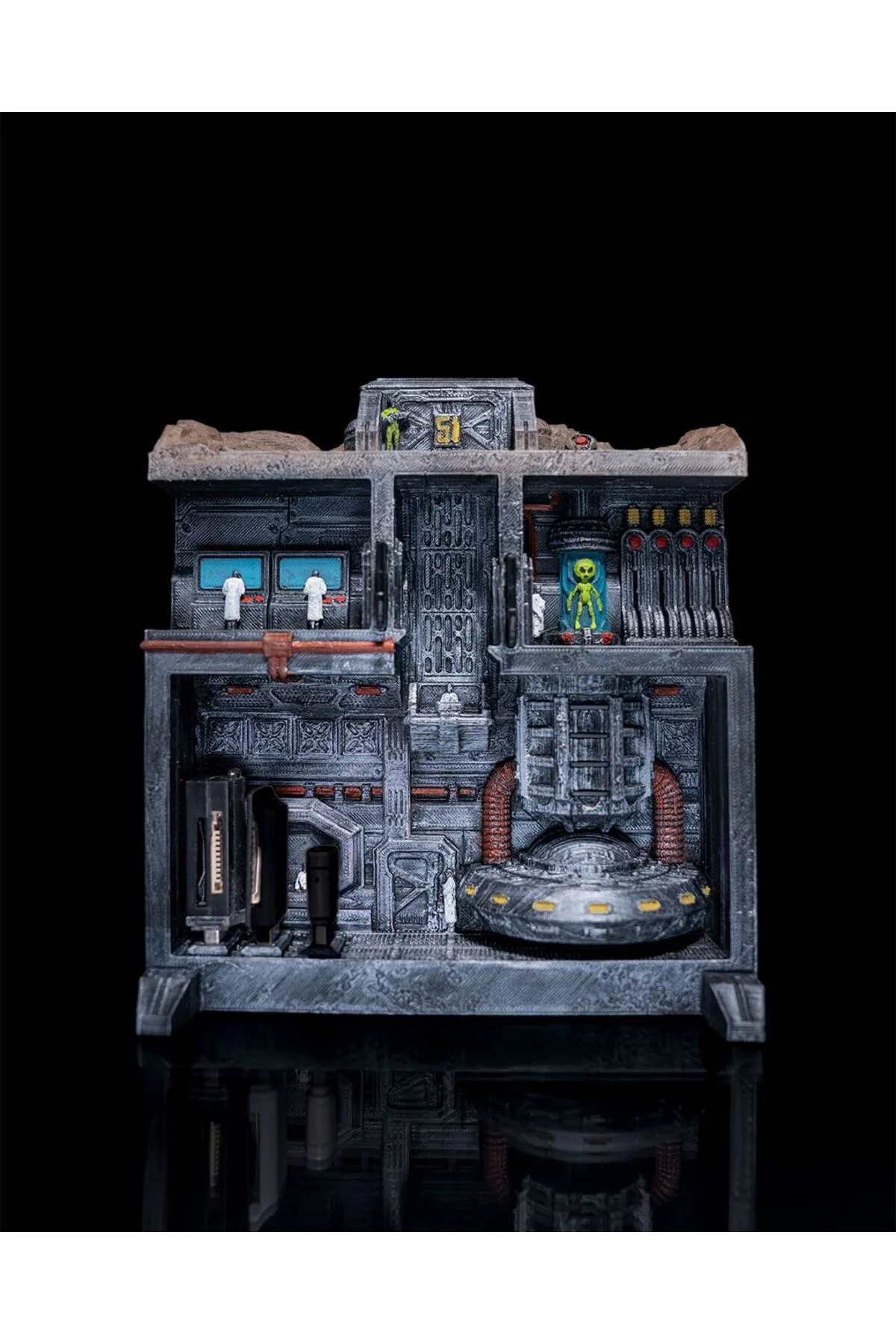 Area 51 Uzaylı Üssü Diorama 51. Bölge 27 CM GENİŞLİK