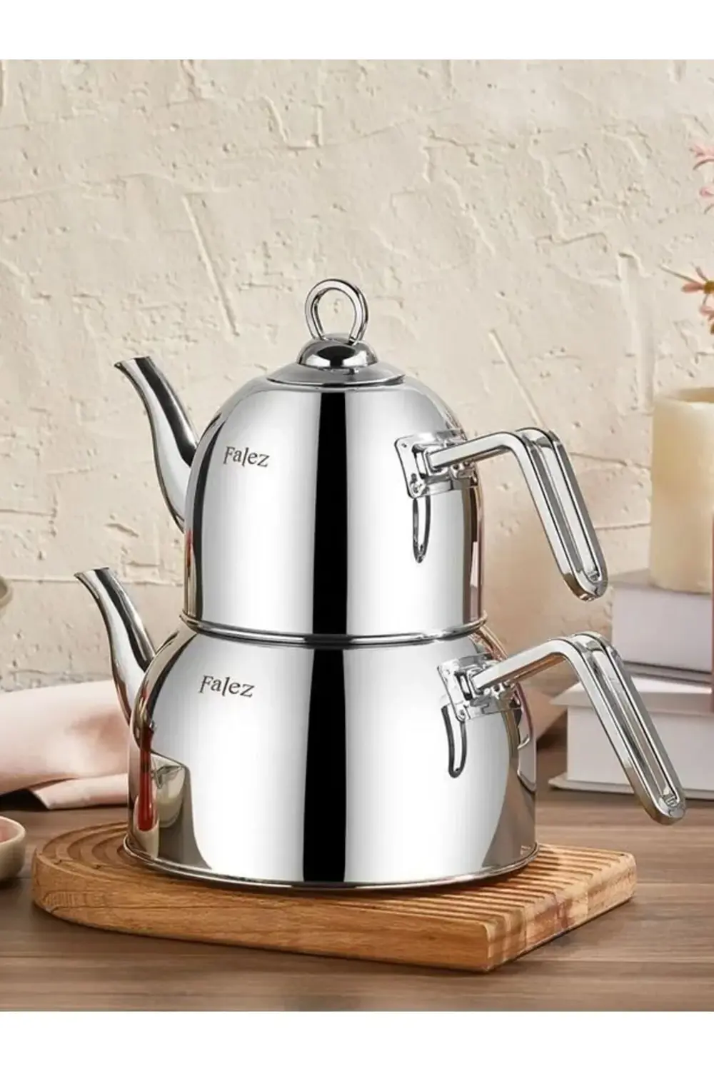 Ares Orta Boy Çelik Çaydanlık Takımı falez