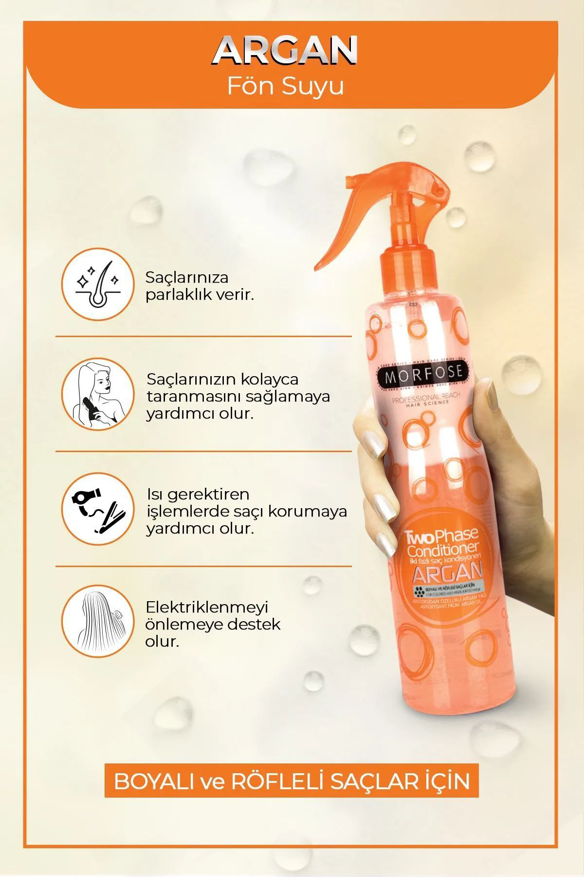 Just Cheap Store Argan Çift Fazli Kondisyoner Fön Suyu 400 Ml  - Mrfs