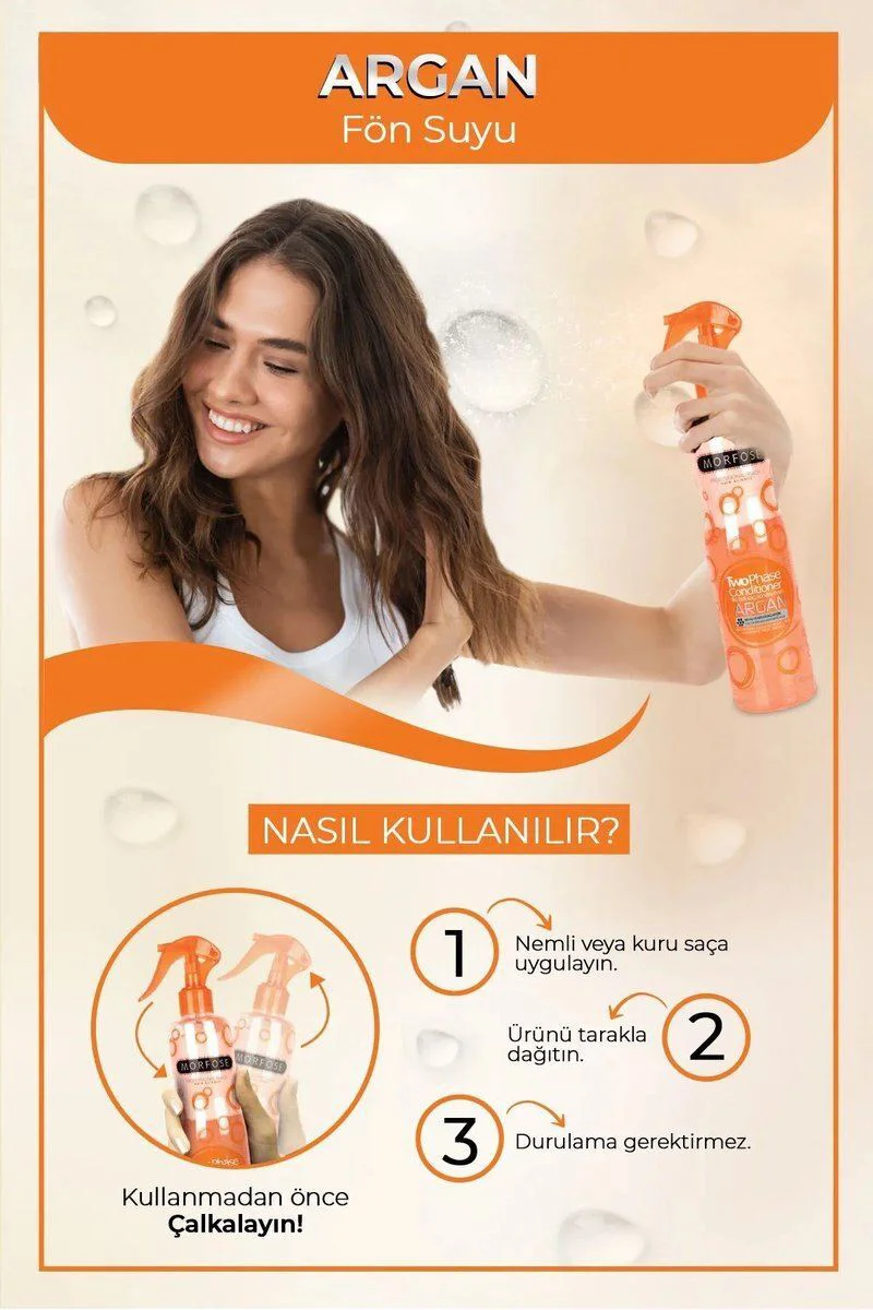 Argan Çift Fazlı Kondisyoner Fön Suyu 400 ML – Isı Korumalı Saç Bakımı Fiyatı, Yorumları ve Özellikleri
