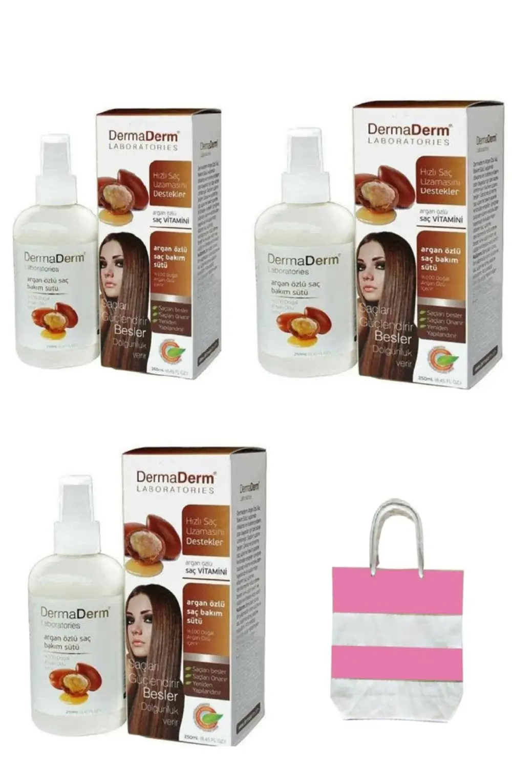 Argan Özlü Saç Bakım Sütü 250 ml x 3 Adet