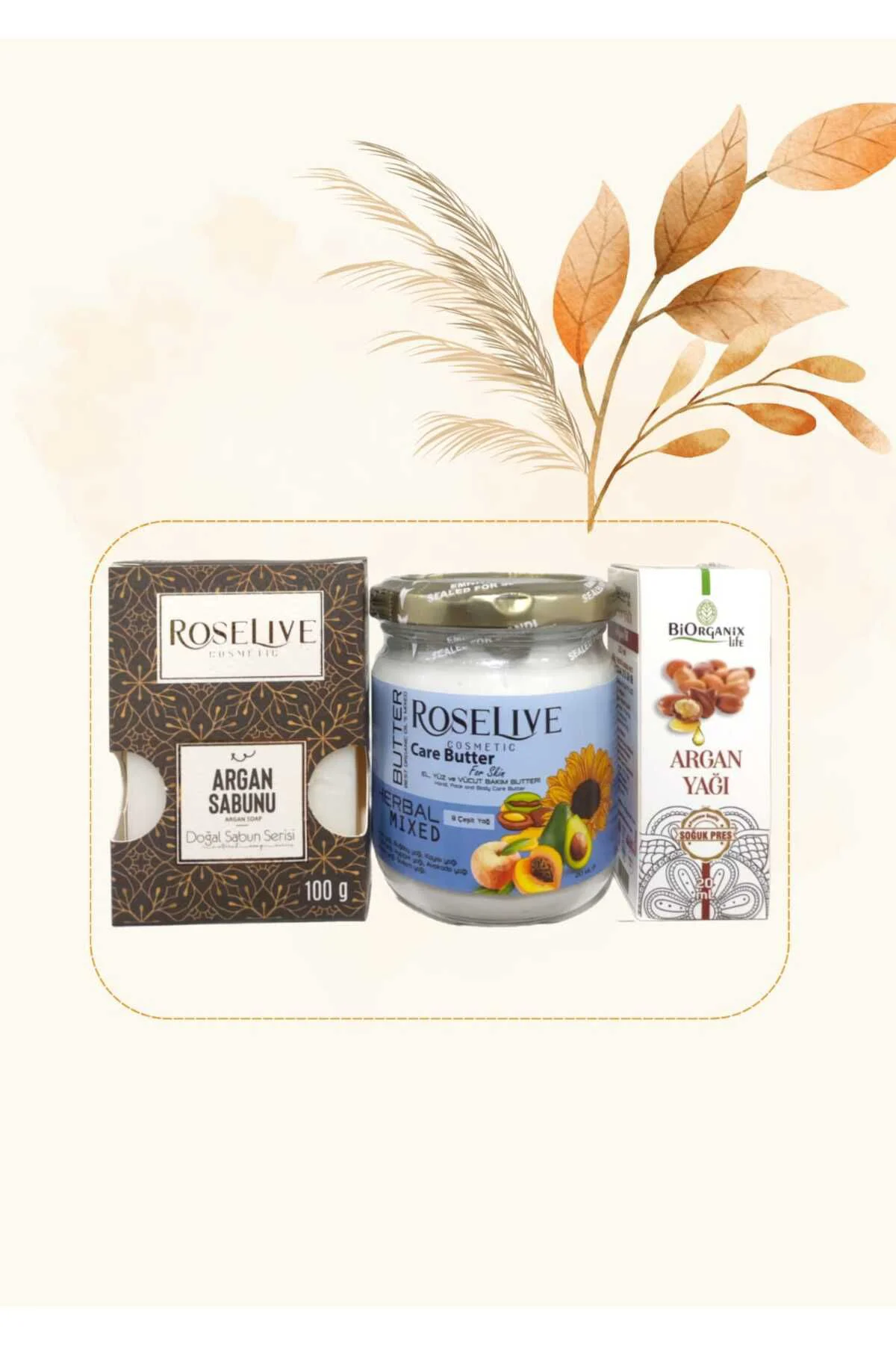 Argan Sabunu+ Cilt Butter +Argan Yağı
