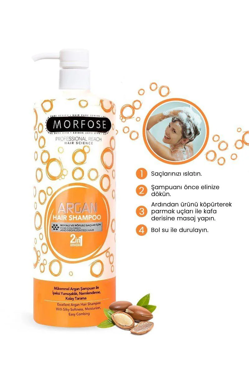 Argan Şampuan 1000 ML - Boyalı ve Röfleli Saçlar İçin Fiyatı, Yorumları ve Özellikleri