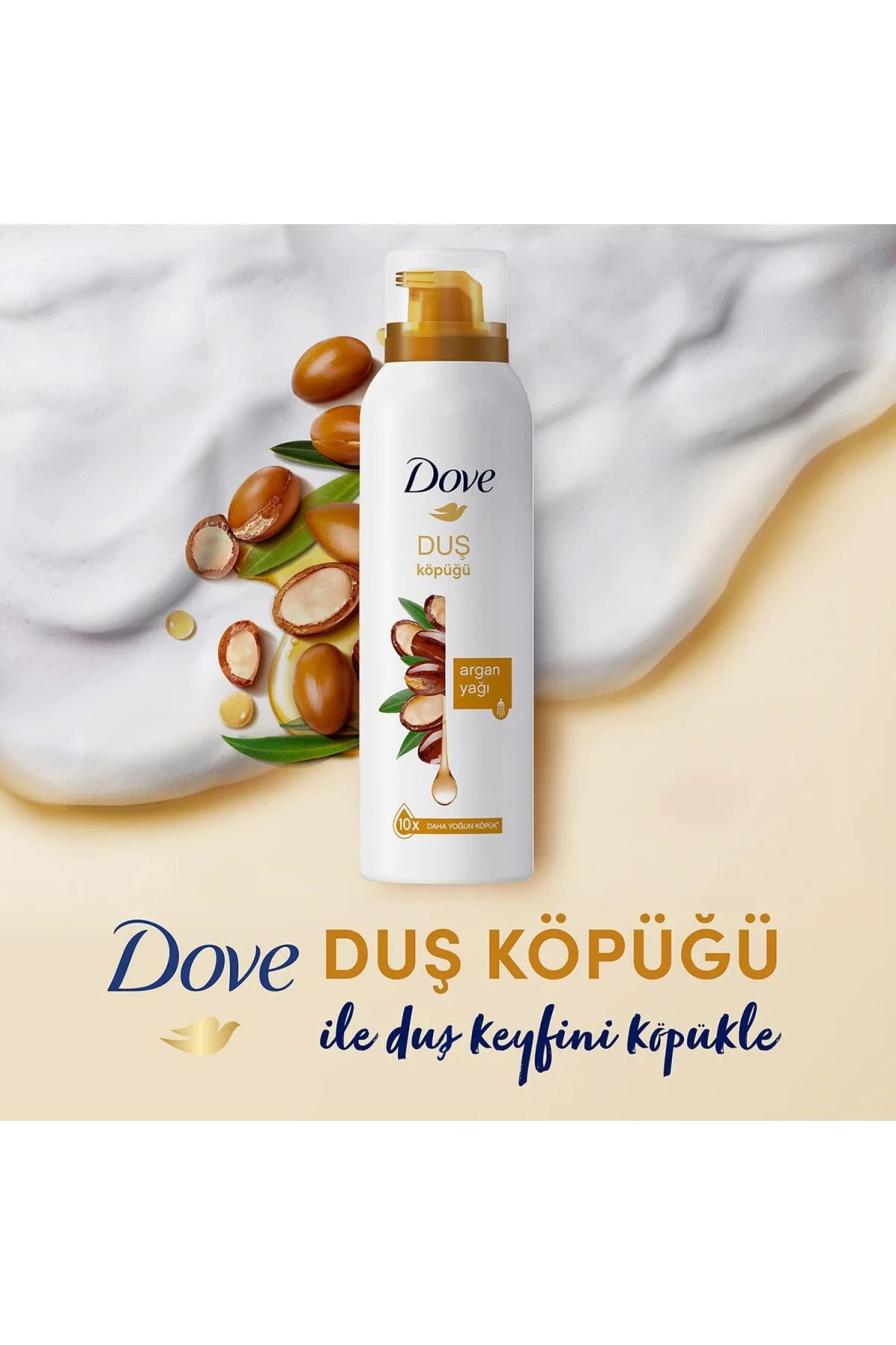 Argan Yağı Duş Köpüğü,10 Kat Daha Yoğun Köpüğe Sahip Kremsi Formü