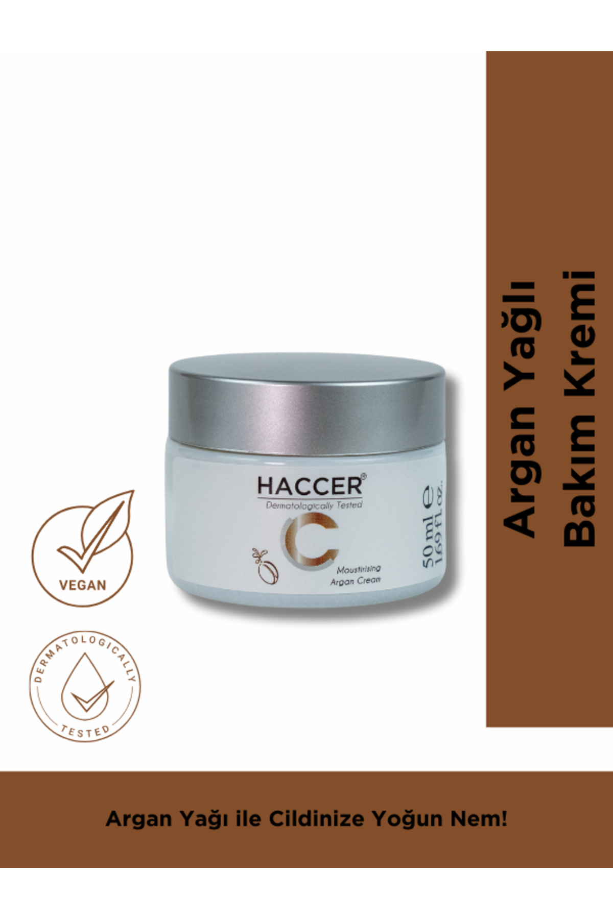 Haccer Argan Yağlı Bakım Kremi 50 Ml