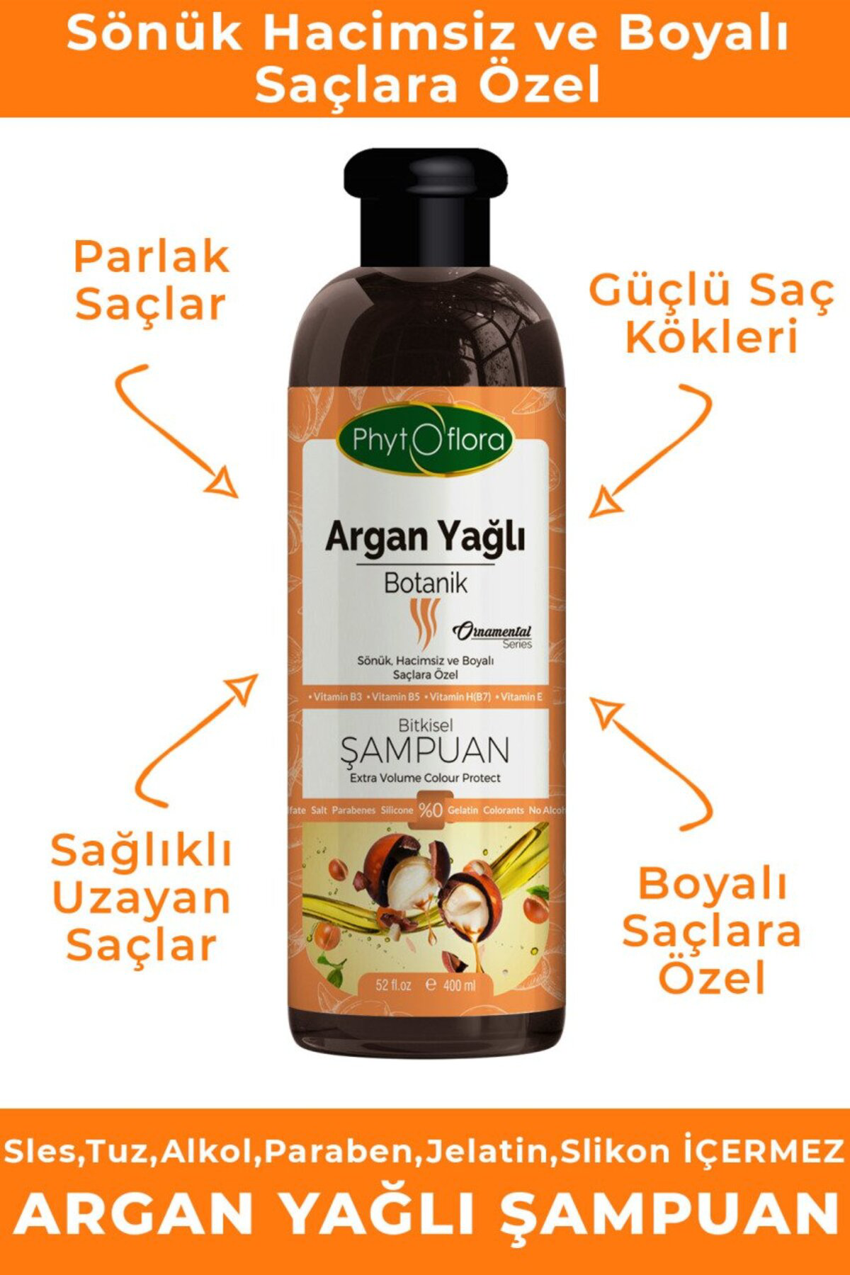 Argan Yağlı (Botanik) Bitkisel Şampuan 400 ml