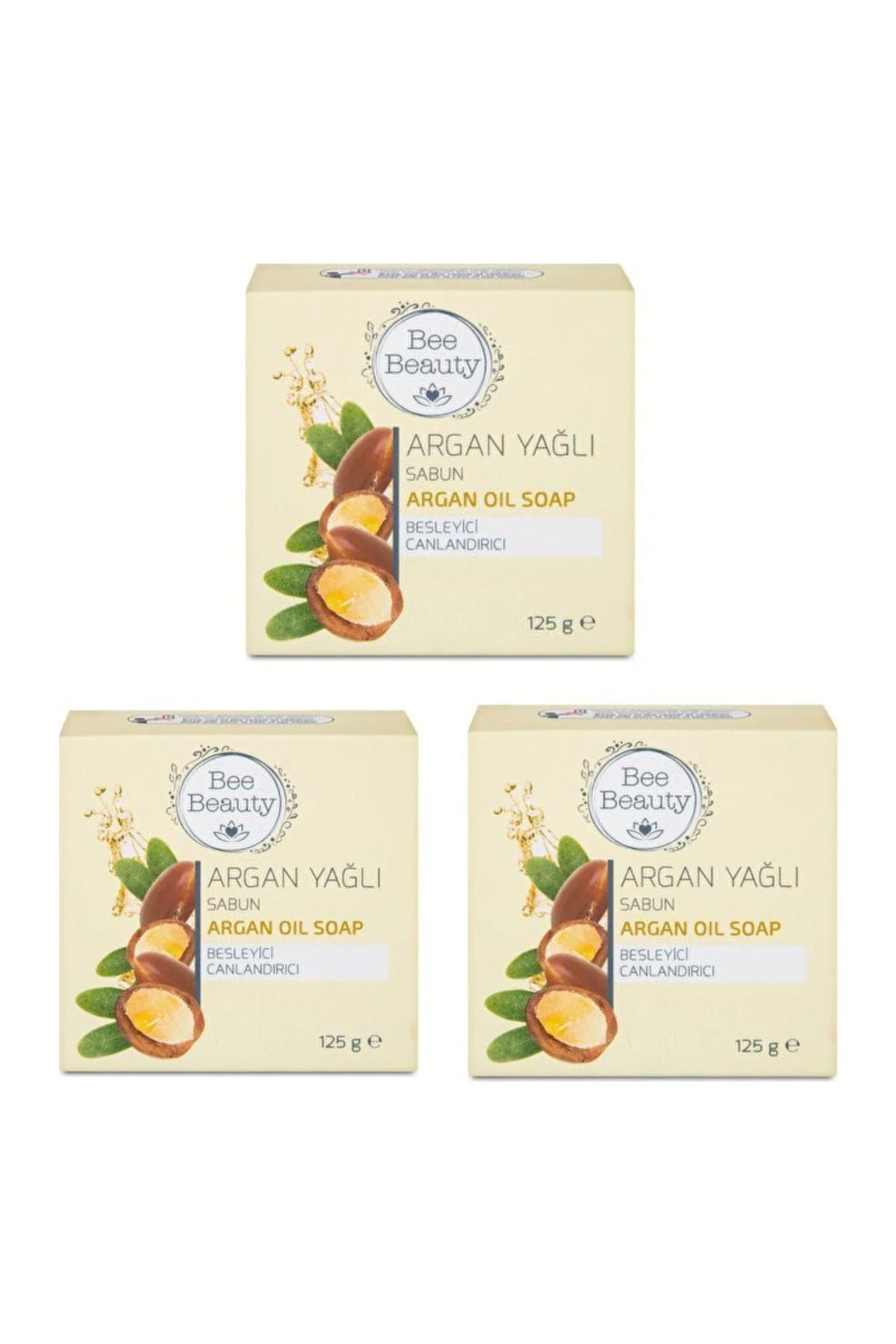 Argan Yağlı Katı Sabun 125 gr x 3 adet