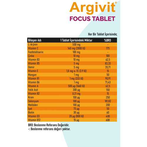 Argivit  Focus 30  Tablet