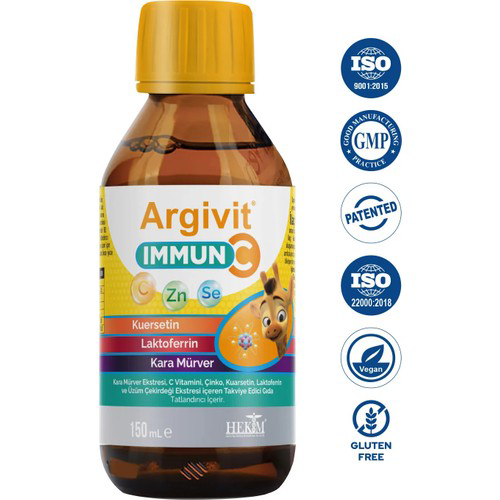 Argivit  İmmun C Vitamini, Kara Mürver Ekstresi, Çinko, Kuarsetin,