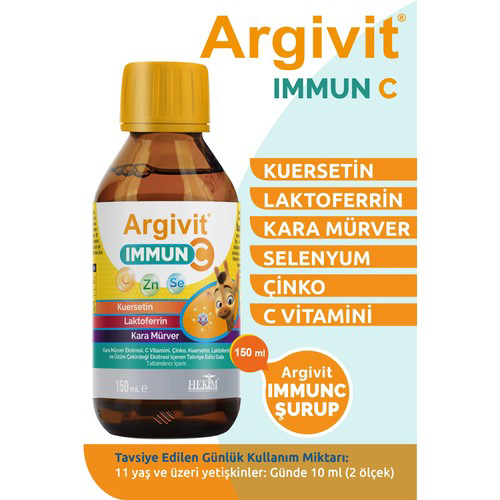 Argivit  İmmun C Vitamini, Kara Mürver Ekstresi, Çinko, Kuarsetin,