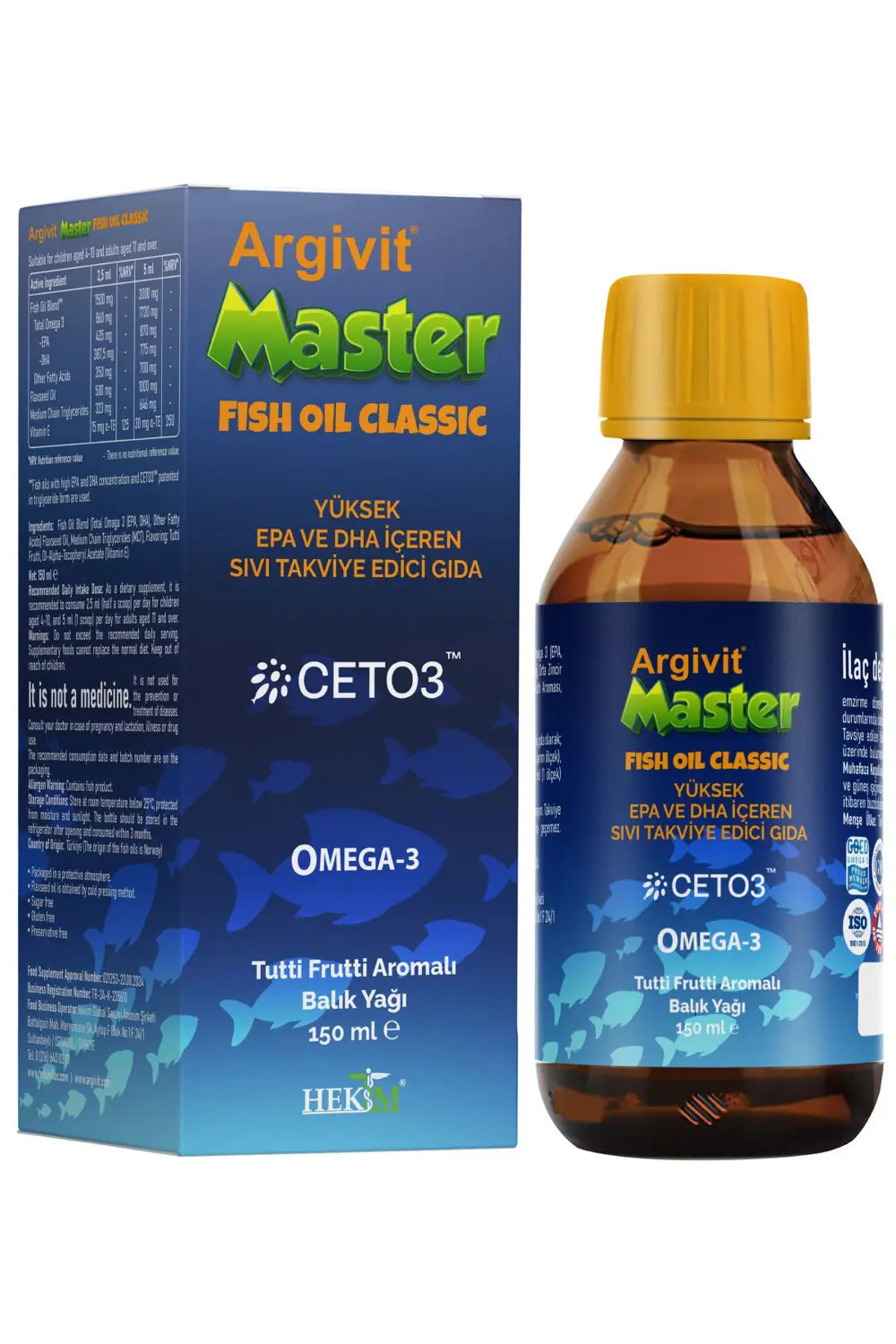Argivit Master Fish Oil Epa Ve Dha Içeren Balık Yağı 150ml