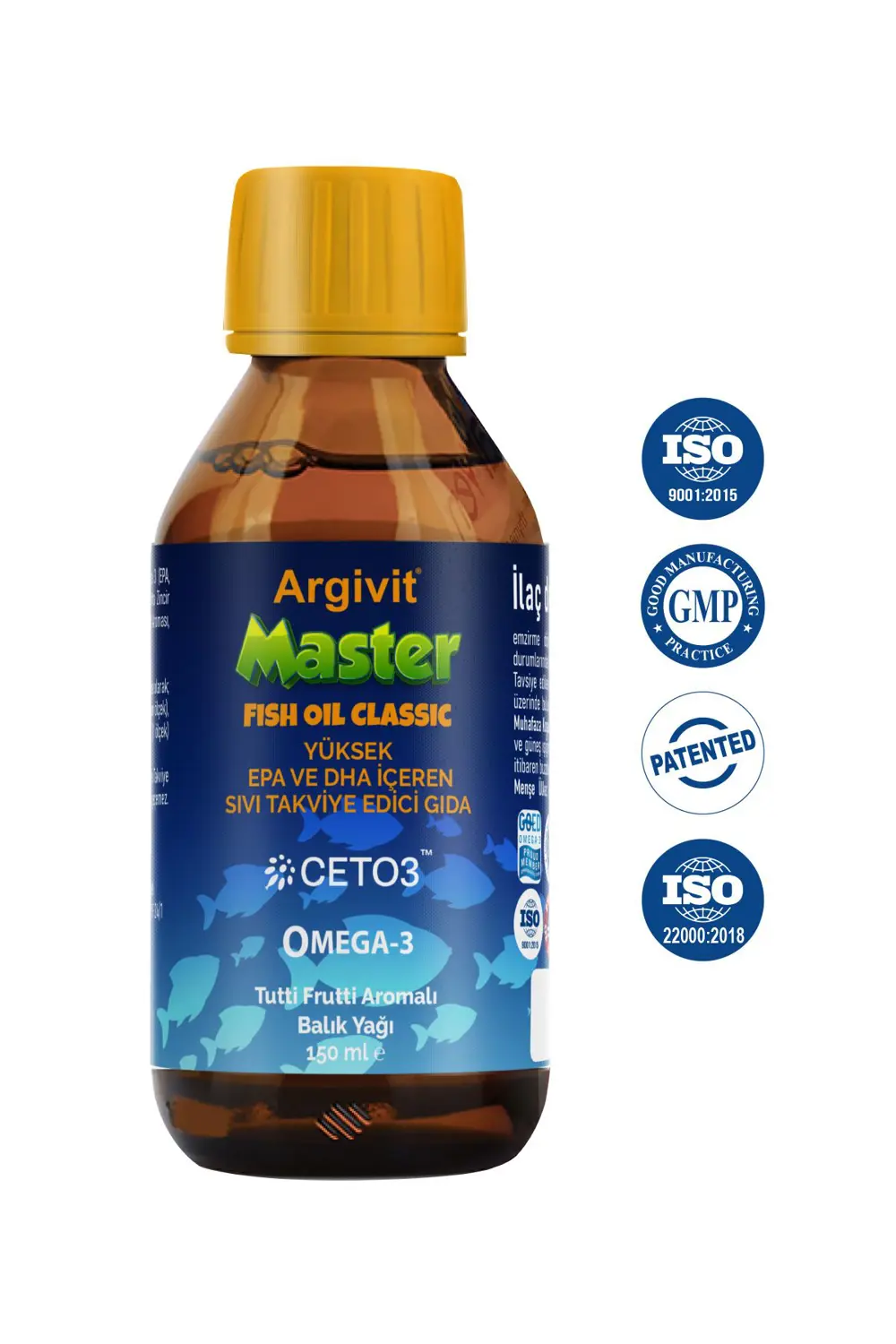 Argivit Master Fish Oil Epa Ve Dha Içeren Balık Yağı 150ml