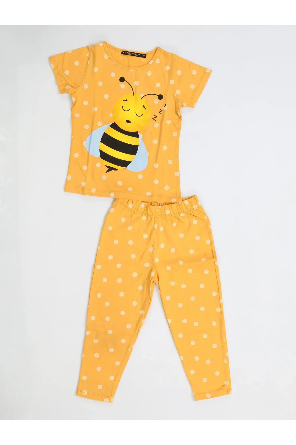 Arı Puanlı Kız Çocuk Pijama Takım - Görsel 4
