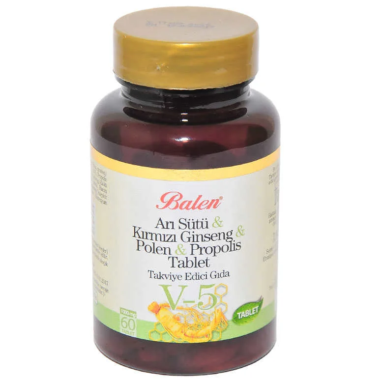 Arı Sütü &amp; Kırmızı Ginseng &amp; Polen &amp; Propolis 60 Tablet