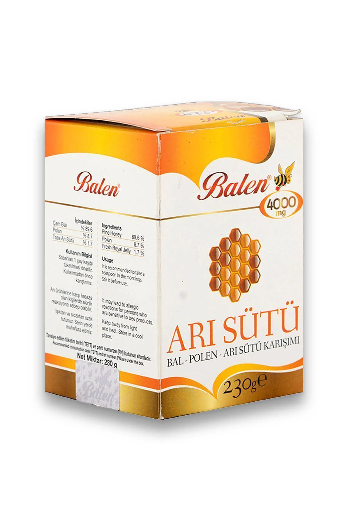 Arı Sütü Bal Polen Çocuk Doz (4000 MG) 230 gr
