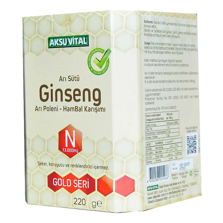 Arı Sütü Ginseng Polen Bal Karışımı 220 Gr - Doğanın Enerji İçeceği