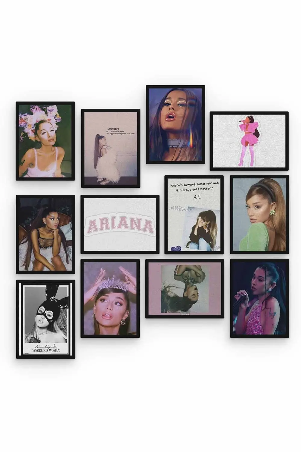 Ariana Grande 12 Parça Ahşap Mdf Tablo Zlltb413