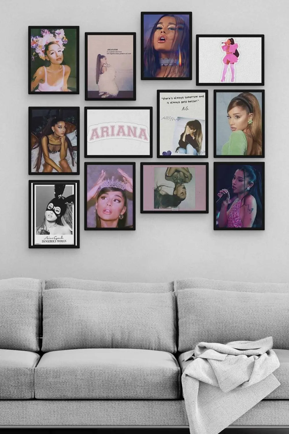 Ariana Grande 12 Parça Ahşap Mdf Tablo Zlltb413