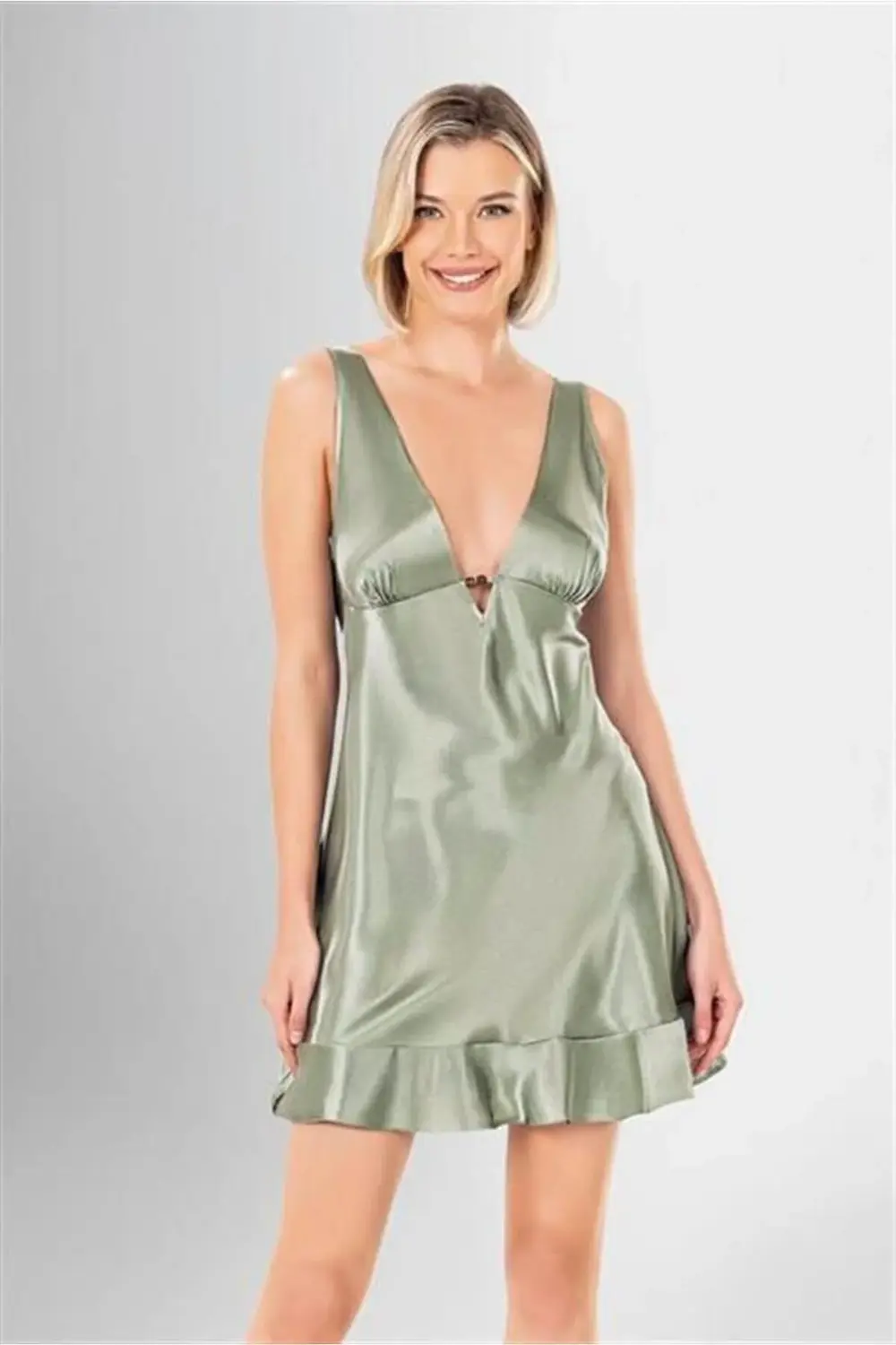 Arias Closet 2 li Kısa Sabahlık Takımı Desenli