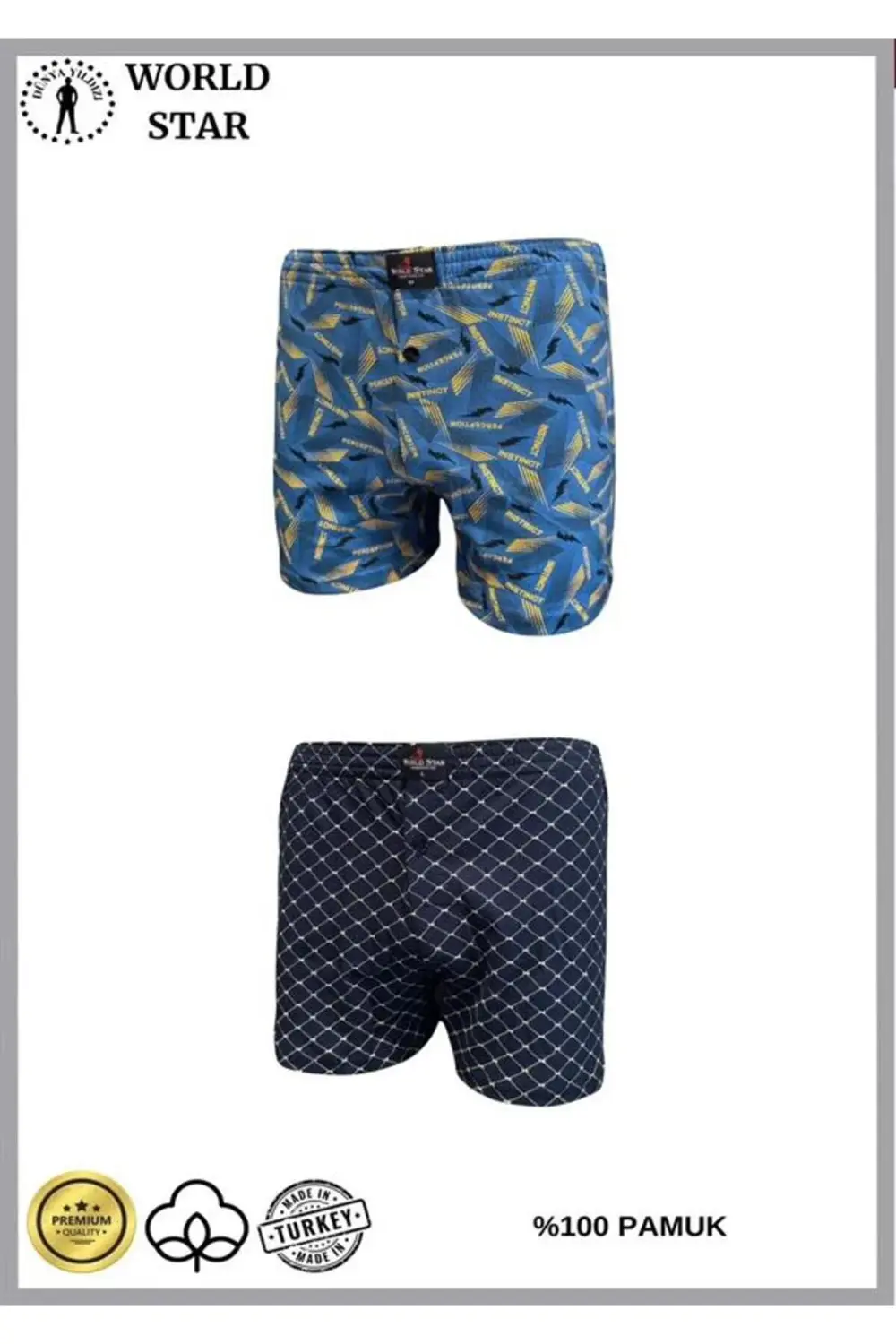 Arias Closet 2'li Likralı Pamuklu Renkli Erkek Boxer