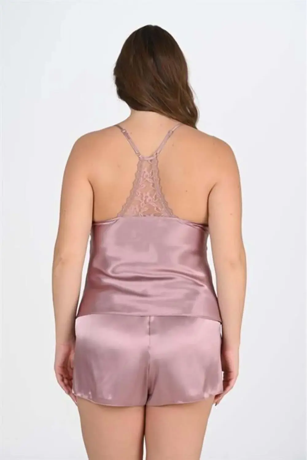 Arias Closet Büyük Beden Vizon Şort Takımı