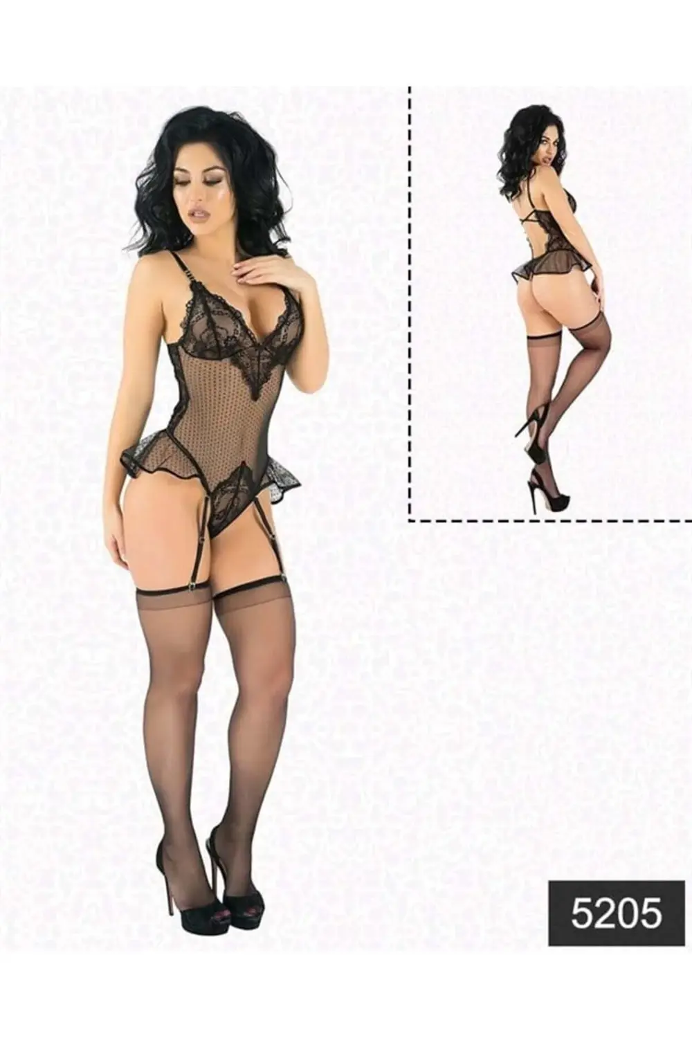 Arias Closet Desenli Tül Babydoll