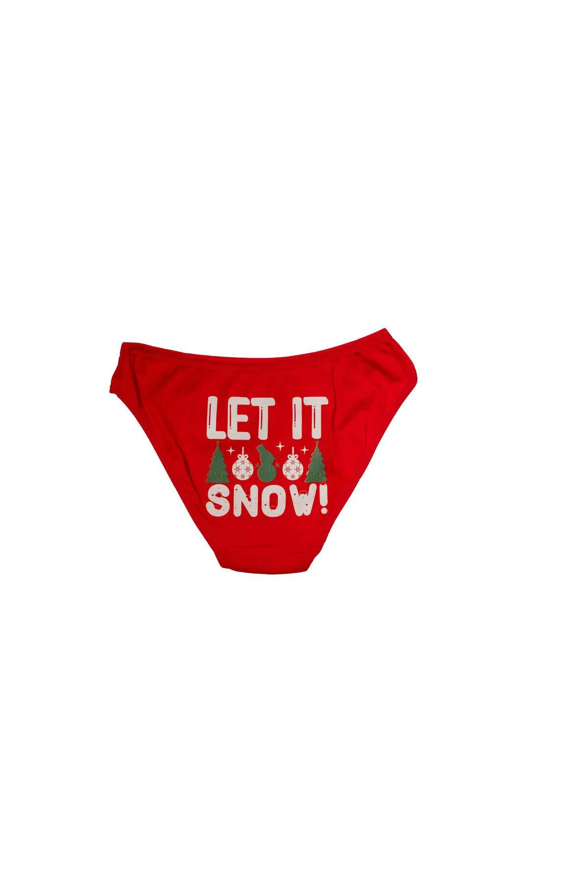 Arias Closet Kırmızı Yılbaşı Desenli Let İt Snow Pamuklu Külot OZN-22972