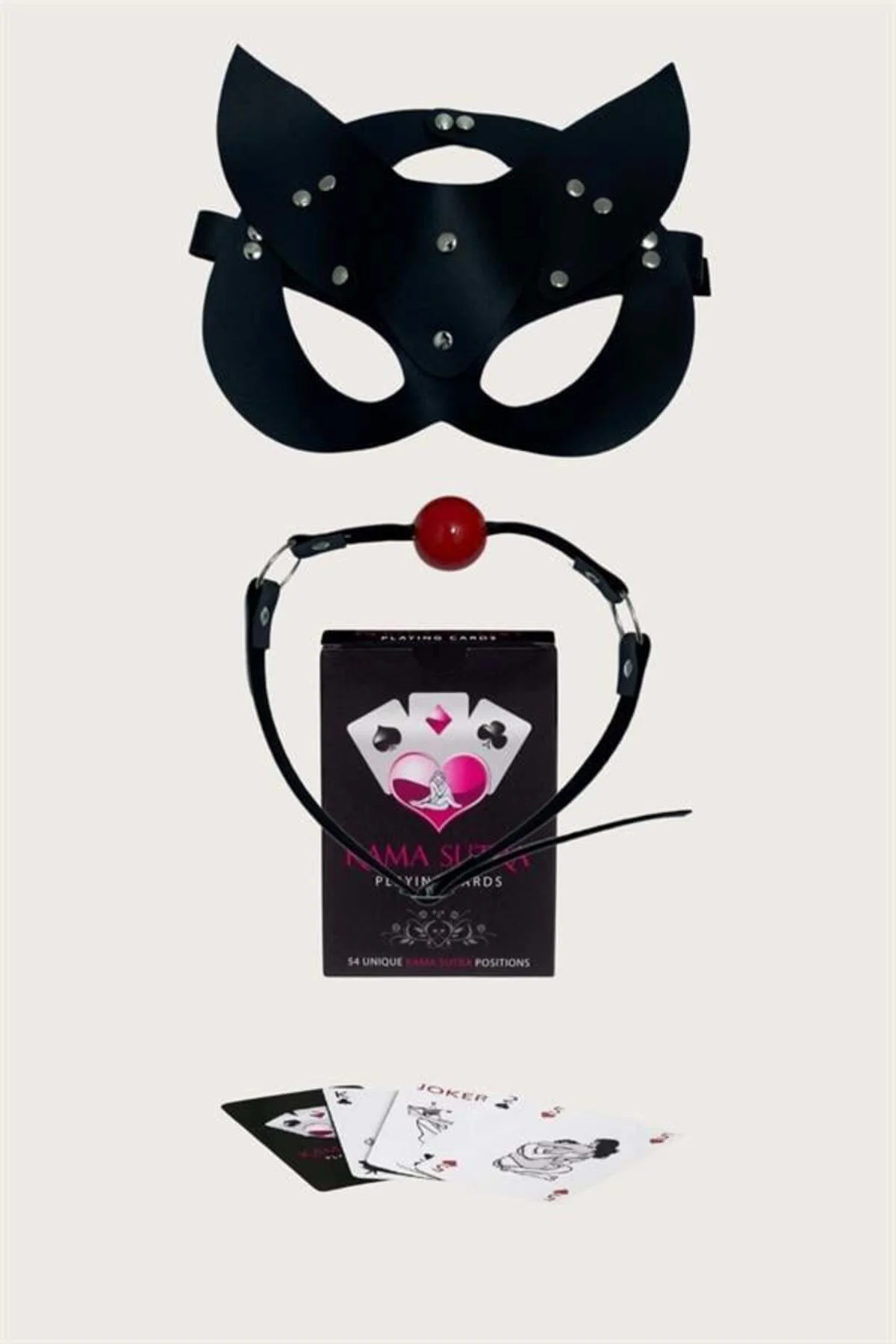 Arias Closet Sexy Görselli Oyun Kartı Kama Sutra Siyah Ağız Topu Maske Set Fiyatı, Yorumları ve Özellikleri