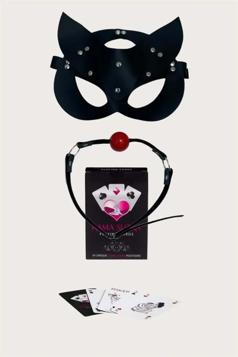 Arias Closet Sexy Görselli Oyun Kartı Kama Sutra Siyah Ağız Topu