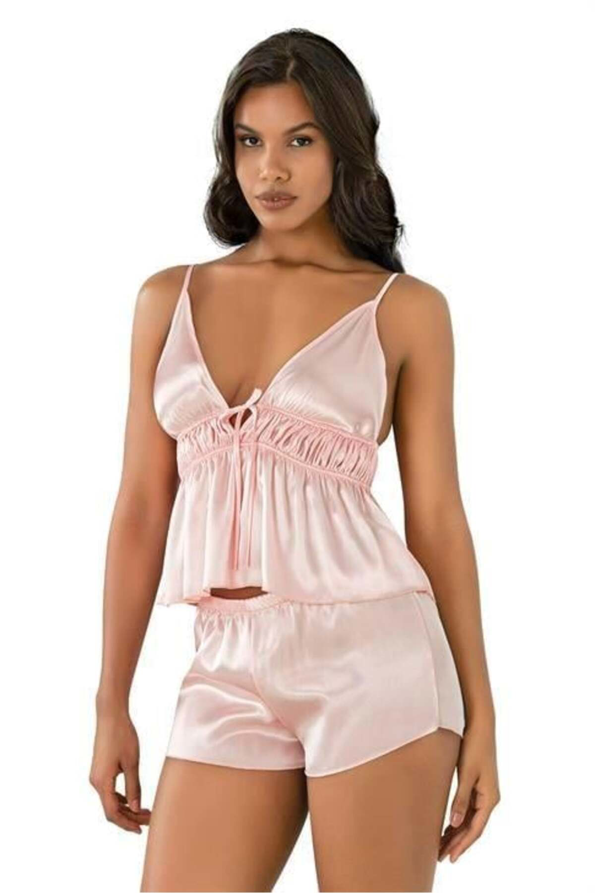 Aria's Closet Arias Closet Somon Saten Şort Takımı 9208 Ozn-22539 Aria's Closet Arias Closet Somon Saten Şort Takımı 9208 Ozn-22539