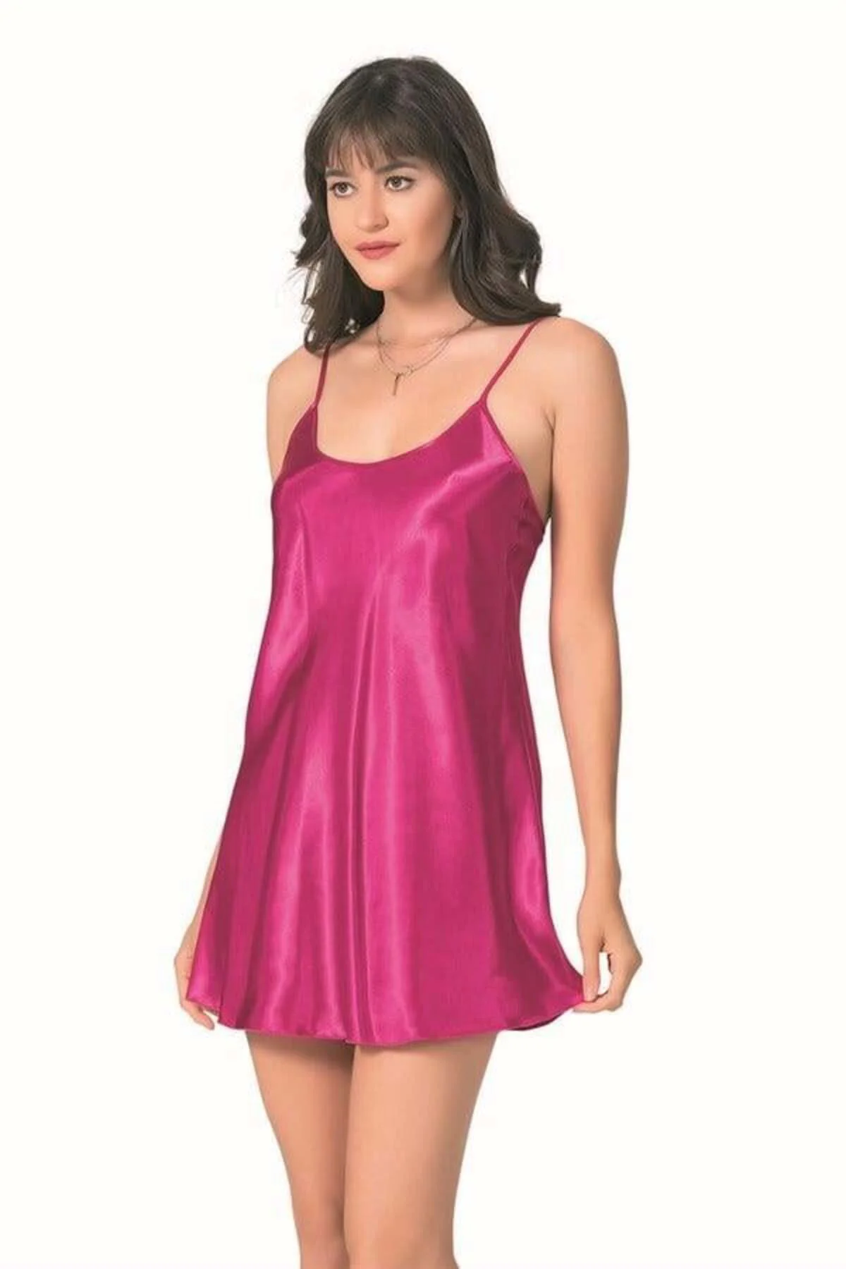 Arias Closet Vişne Kısa Saten Gecelik Arias Closet Vişne Kısa Saten Gecelik