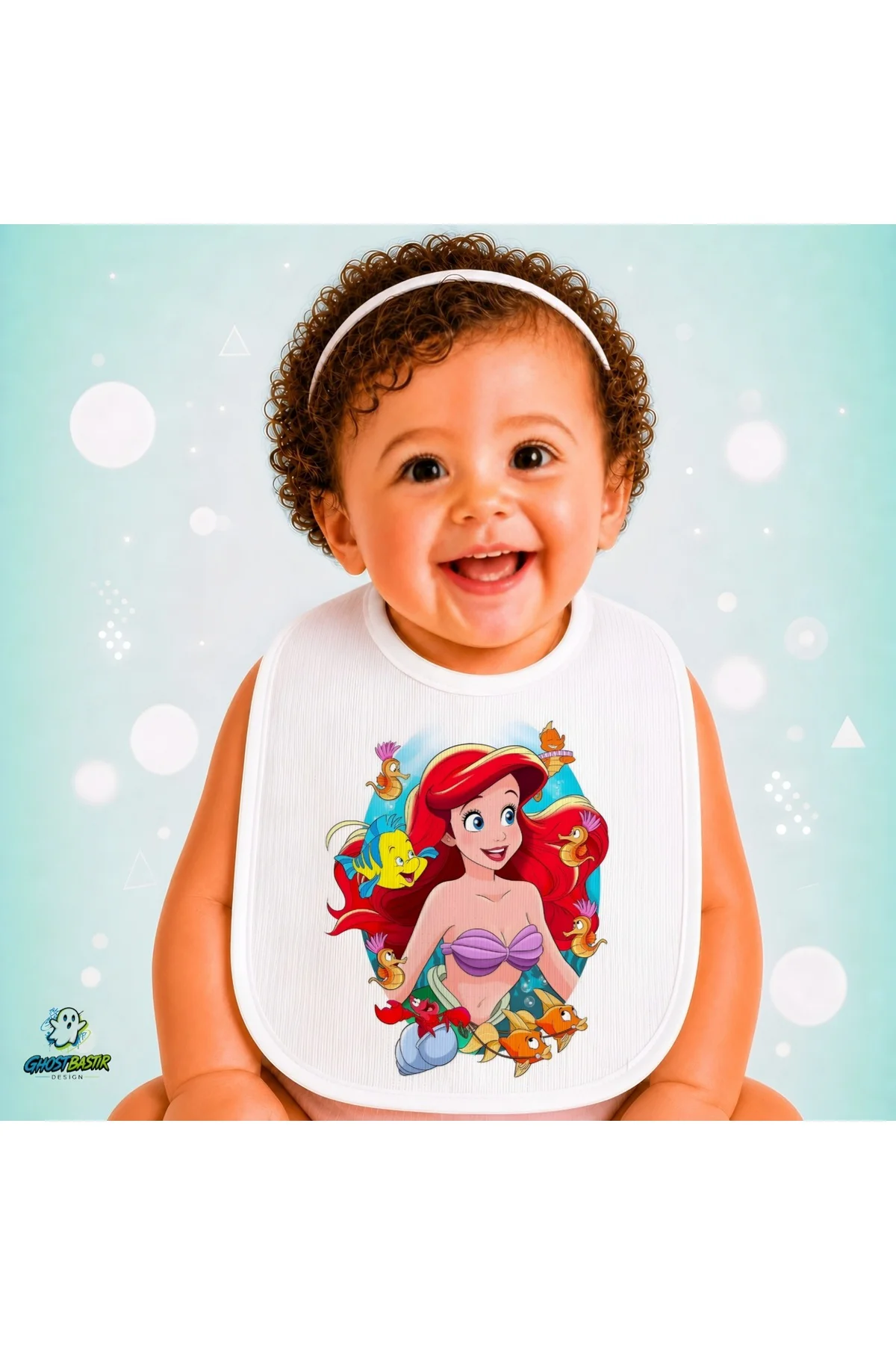 Ariel Keten Bebek Mama Önlüğü – Yumuşak, Emici, Yıkanabilir, Özel Tasarım P004